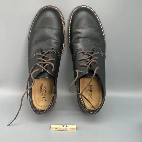 Noat Chief Oxford Mens 13 Black Walnut Leather Dress Shoe Lace-Up Casual Comfort
