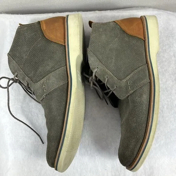 Nunn Bush Mens Seude Lace Up Booties Comfort Gel Memory Foam Size‎ 11M Grey