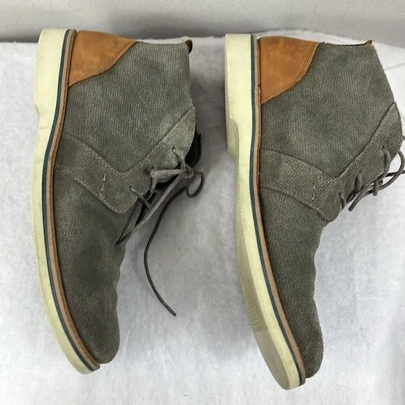 Nunn Bush Mens Seude Lace Up Booties Comfort Gel Memory Foam Size‎ 11M Grey