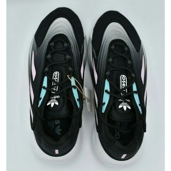 NWB Adidas Womens Size 8.5 Ozelia W Core Black Pink Cloud White Shoes H04266