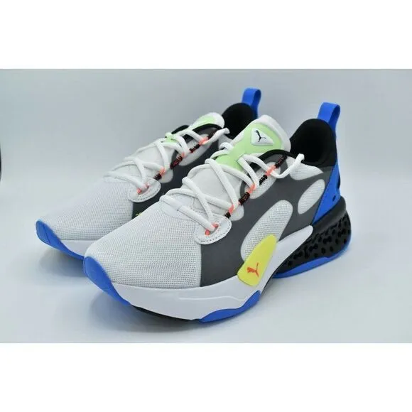 NWB Puma Mens Size 10 Xetic Halflife White Black Blue Sneakers Shoes 195196 02