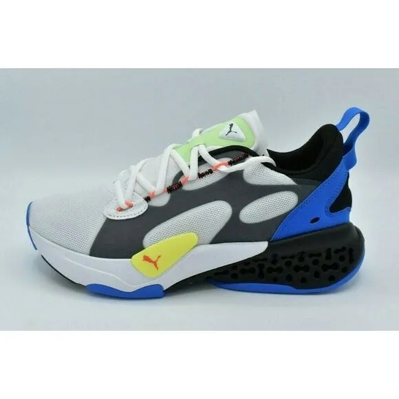 NWB Puma Mens Size 10 Xetic Halflife White Black Blue Sneakers Shoes 195196 02