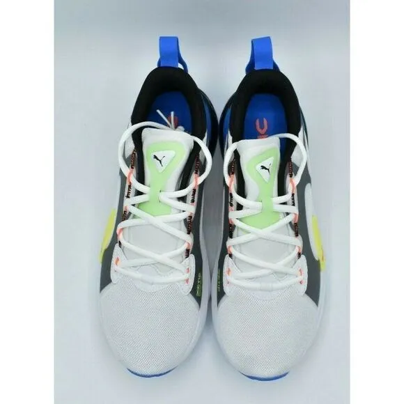 NWB Puma Mens Size 10 Xetic Halflife White Black Blue Sneakers Shoes 195196 02