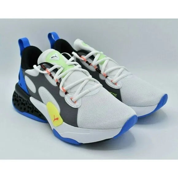 NWB Puma Mens Size 10 Xetic Halflife White Black Blue Sneakers Shoes 195196 02