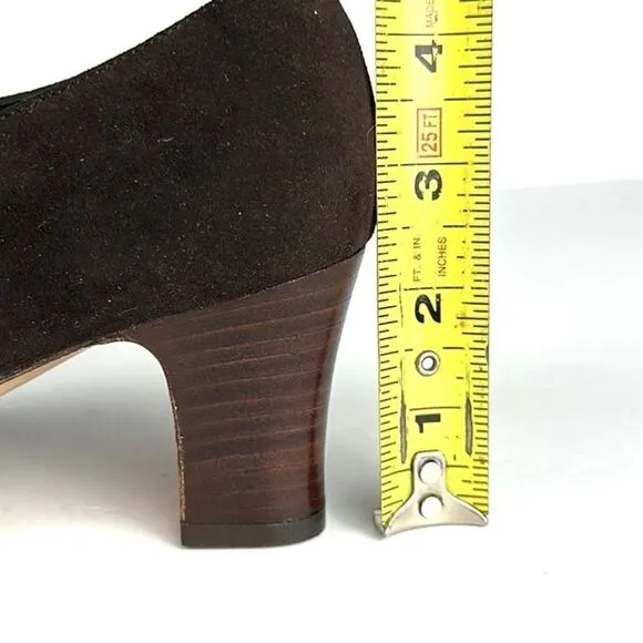 NWB Robert Clergerie France Vintage Brown Suede Lace Up Moccasin Heels 8,5