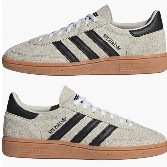 NWB Women Adidas Spezial Beige 100% Suede Athletic Sneakers Shoes Size 6.5-7