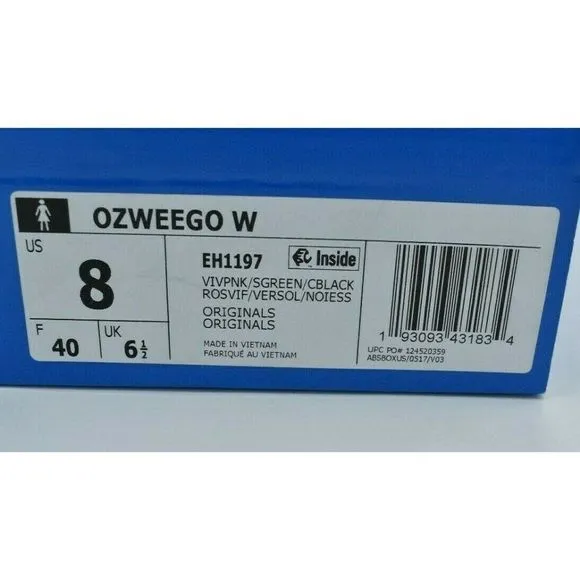 NWB Adidas Originals Womens Size 8 Ozweego W Vivid Pink Sneakers Shoes EH1197