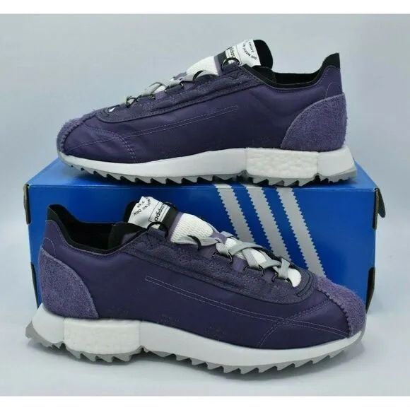 NWB Adidas Originals Womens Size 8 SL 7600 W Purple Black White Shoes EG6815