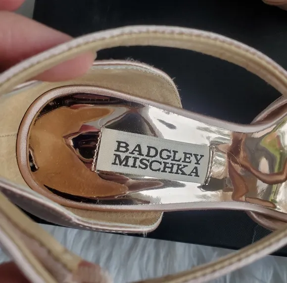 NWOB Badgley Mischka 'Terris' Heeled Tulle/ Bow/ Poof Sandal, Size 5.5