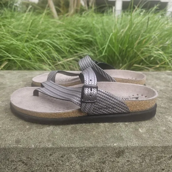 NWOB Mephisto Helen Grey Twist Comfort Sandal Cork Women's EU 42 US Woman's 11