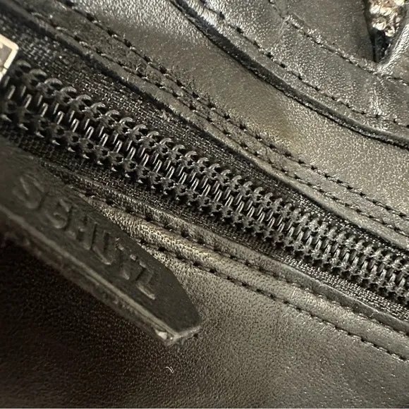 NWOB Schutz Kaile Glam Lace Up Lug Combat Moto Leather Boots Size 6‎ reg $305
