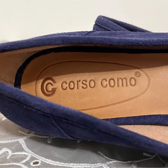 NWOT Corso Como Jatiba Blue Suede Leather Loafer Shoes