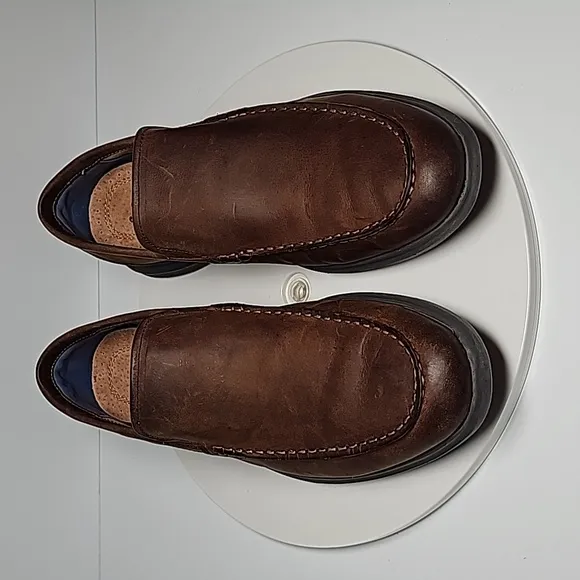 NWOT Florsheim Hamptons Venetian Loafers Shoes Ortholite Moc Toe Leather Brown 8