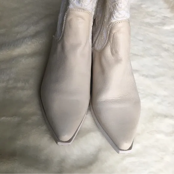 NWOT Free People Bren Textile Embroidery Slouch Leather Boot
