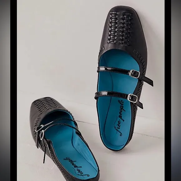 NWOT Free People Diane Double Strap Flats