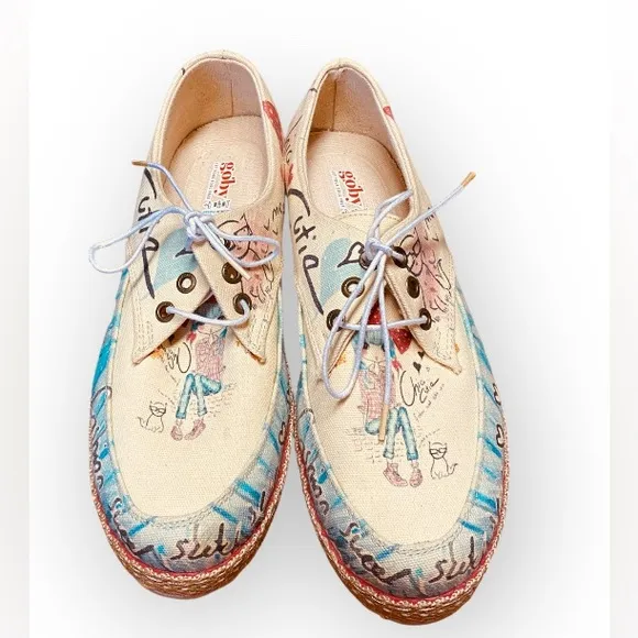 NWOT Goby Chic Cute Sneakers Shoes SZ 10