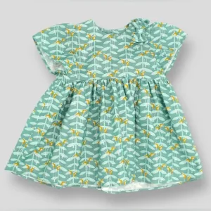 NWOT Little Moony 3-4Y Cotton Dress with Tulip Sleeves and Bow