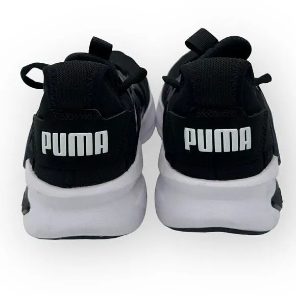 NWOT Puma Softride Enzo Nova Shine Running 377917 01 Shoes Black/White Women 8.5