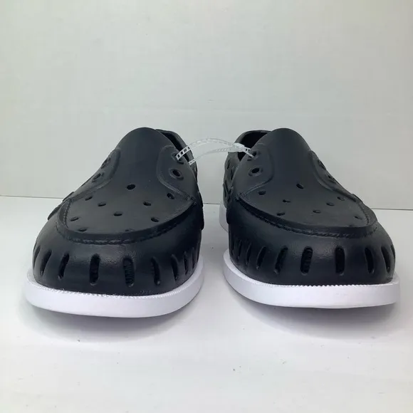NWOT! Sperry Float Boat Black/White Rubber Women’s Slip On Shoes Sz 9M