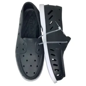 NWOT! Sperry Float Boat Black/White Rubber Women’s Slip On Shoes Sz 9M