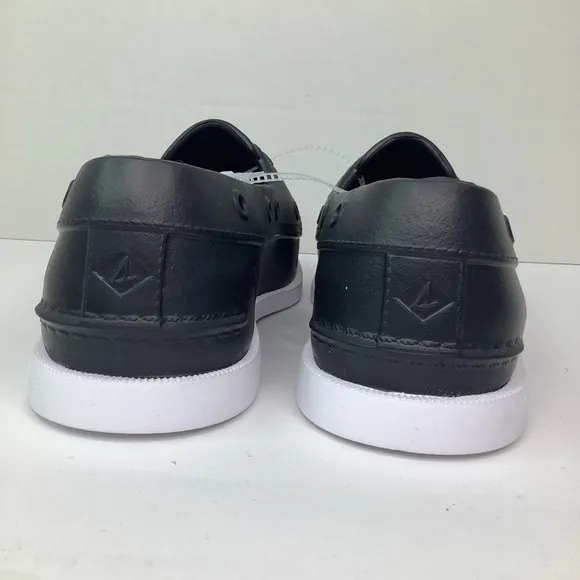 NWOT! Sperry Float Boat Black/White Rubber Women’s Slip On Shoes Sz 9M