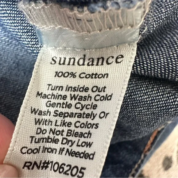 NWOT Sundance Jolienne Lightweight Denim Cargo Jogger Pants High Rise 10