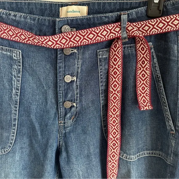 NWOT Sundance Jolienne Lightweight Denim Cargo Jogger Pants High Rise 10