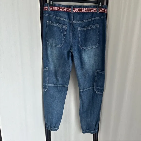 NWOT Sundance Jolienne Lightweight Denim Cargo Jogger Pants High Rise 10