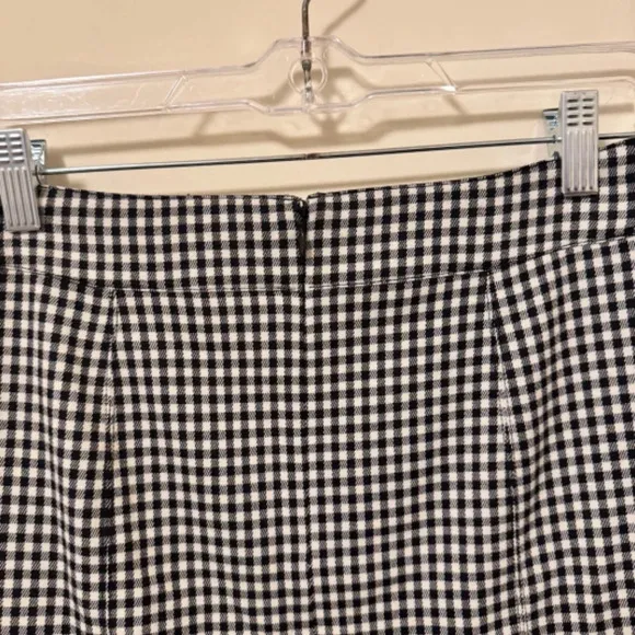 NWOT SZ 2 VERONICA BEARD Francesca PLAID B&amp;W RUFFLED skirt women MINI MSRP: $375