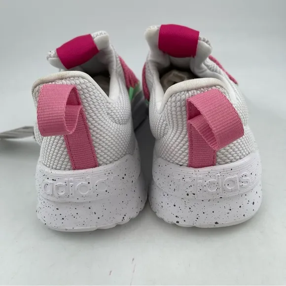 NWT! 👞 Adidas Girl’s Lite Racer Adapt 5.0 White Pink Running Shoes - Size 6
