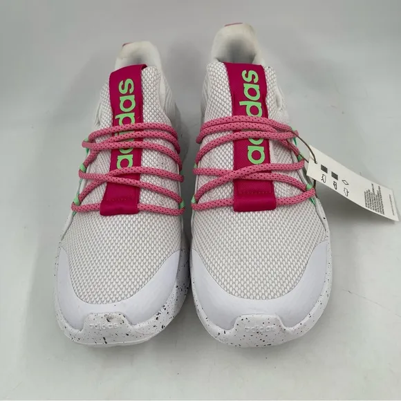 NWT! 👞 Adidas Girl’s Lite Racer Adapt 5.0 White Pink Running Shoes - Size 6