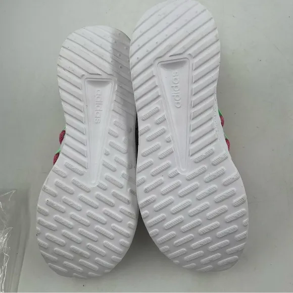 NWT! 👞 Adidas Girl’s Lite Racer Adapt 5.0 White Pink Running Shoes - Size 6