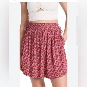 NWT Faherty Granita Theodora Floral Red Skirt size XS
