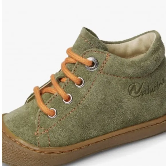 NWT NATURINO COCOON Suede First-Steps Shoes in Army green
