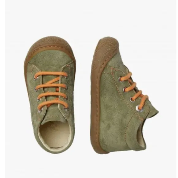 NWT NATURINO COCOON Suede First-Steps Shoes in Army green