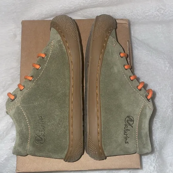 NWT NATURINO COCOON Suede First-Steps Shoes in Army green