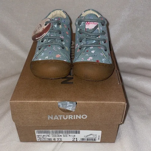 NWT NATURINO COCOON Suede first-steps shoes in Sage