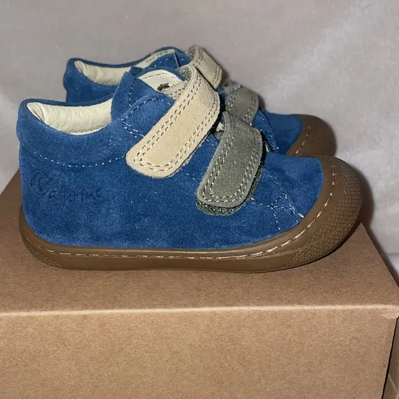 NWT NATURINO CORKEL VL Suede first-steps shoes in Navy