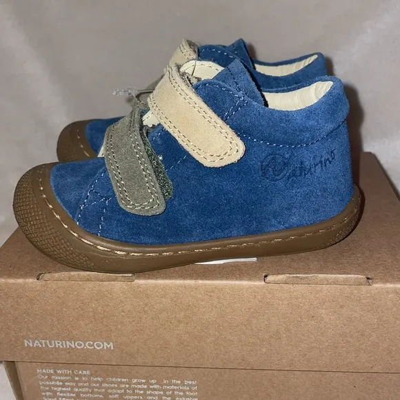NWT NATURINO CORKEL VL Suede first-steps shoes in Navy