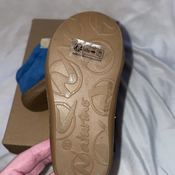 NWT NATURINO CORKEL VL Suede first-steps shoes in Navy