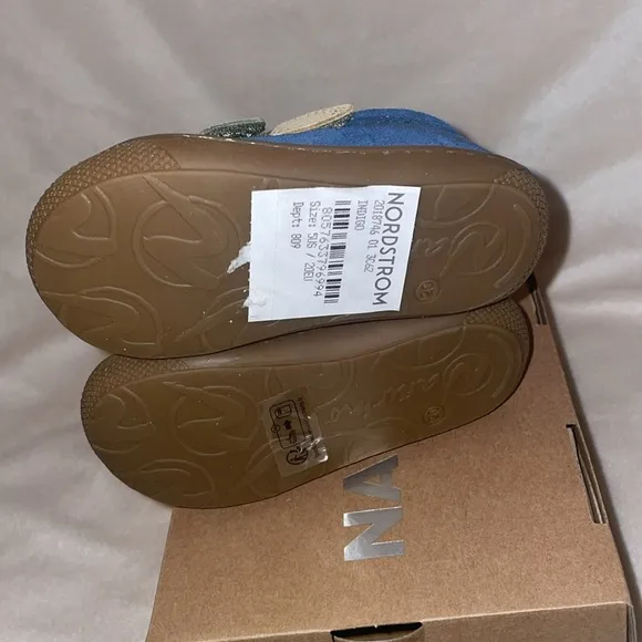 NWT NATURINO CORKEL VL Suede first-steps shoes in Navy