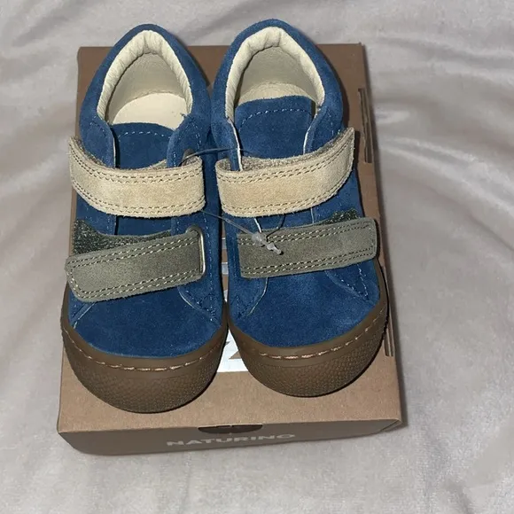 NWT NATURINO CORKEL VL Suede first-steps shoes in Navy