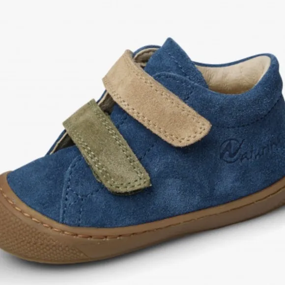 NWT NATURINO CORKEL VL Suede first-steps shoes in Navy