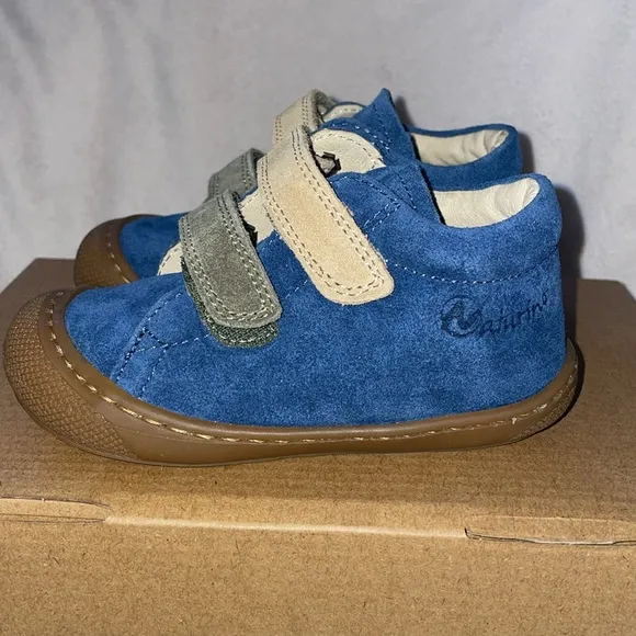 NWT NATURINO CORKEL VL Suede first-steps shoes in Navy
