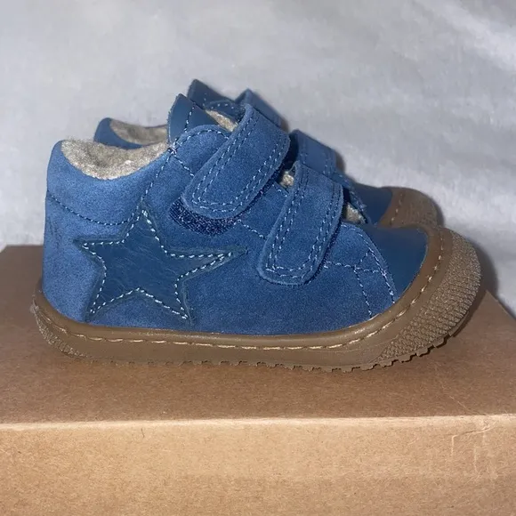 NWT NATURINO KOLDE 2 VL First-steps Leather and Suede Shoes in Blue