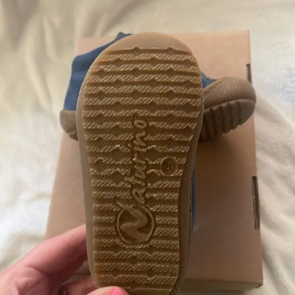 NWT NATURINO KOLDE 2 VL First-steps Leather and Suede Shoes in Blue