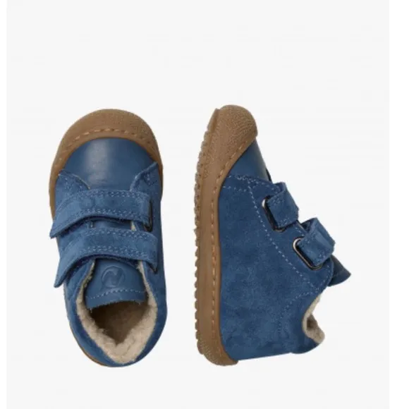 NWT NATURINO KOLDE 2 VL First-steps Leather and Suede Shoes in Blue