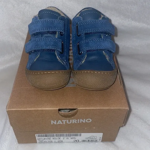 NWT NATURINO KOLDE 2 VL First-steps Leather and Suede Shoes in Blue