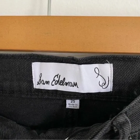 Nwt 🆕 Sam Edelman Women Linnie Kick Flare High Rise Waist Jeans • Black • US 25