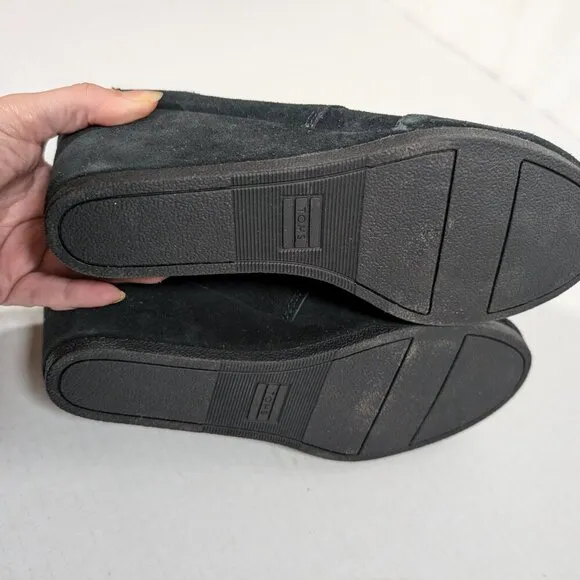 NWT Toms WMN Kala size 8.5 black suede wedge
